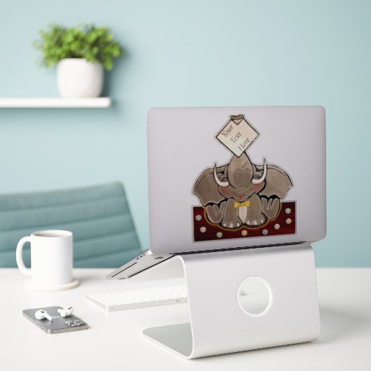 Bruce, Le Sticker De L'Épelle Eléphante (Ordinateur portable sur le bureau)