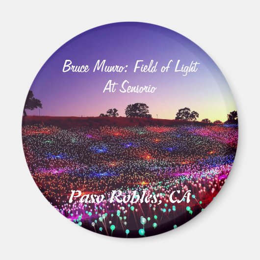 Bruce Munro, lichtveld, Paso Robles, CA. Magneet (Voorkant)