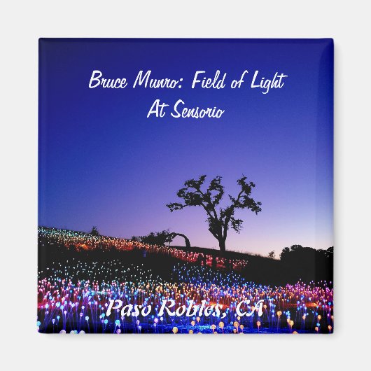 Bruce Munro, lichtveld, Paso Robles, CA. Magneet (Voorkant)