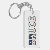 Bruce Nom Prénom USA Drapeau Porte-clés (Devant gauche)