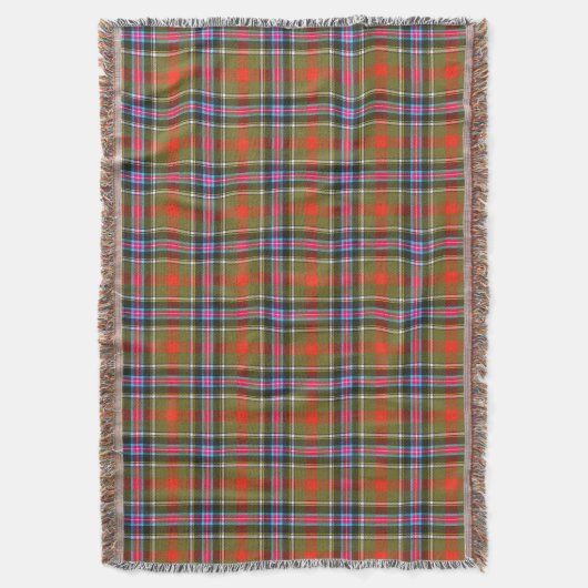 Bruce of Kinnaird Ancient Tartan Plaid Pattern Deken (Voorkant Verticaal)