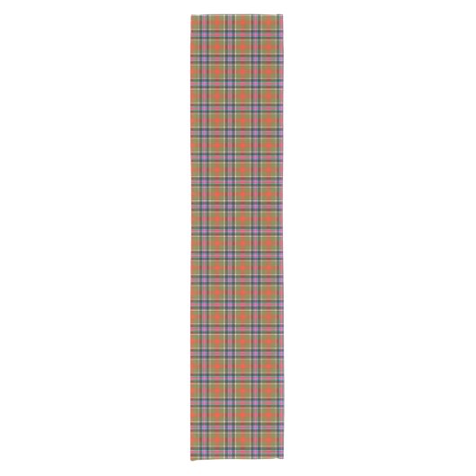 Bruce of Kinnaird Ancient Tartan Plaid Pattern Korte Tafelloper (Voorkant)