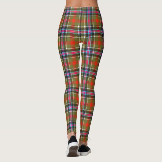 Bruce of Kinnaird Ancient Tartan Plaid Pattern Leggings (Achterkant)