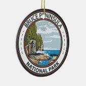 Bruce Peninsula National Park Canada  Badge Keramisch Ornament (Rechts)