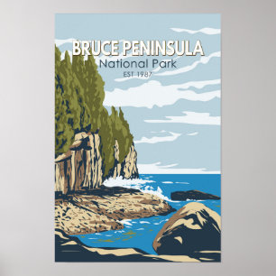 Bruce Peninsula National Park Canada Reis Kunst Poster