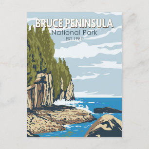 Bruce Peninsula National Park Canada Travel Art Briefkaart