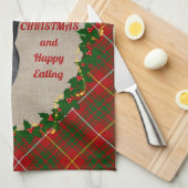 Bruce Scottie Chien de Noël Serviette de cuisine (Quart Plié)