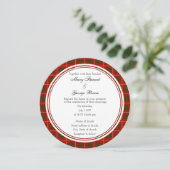 Bruce Scottish Mariage Round Invitation (Debout devant)