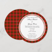 Bruce Scottish Mariage Round Invitation (Devant / Derrière)