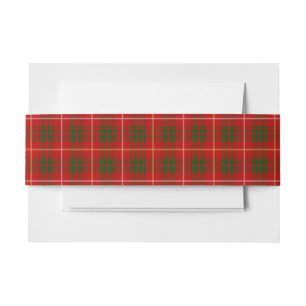 Bruce Scottish Tartan Belly Band Uitnodigingen Wikkel