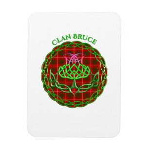 Bruce Scottish Tartan Celtic Thistle Magneet