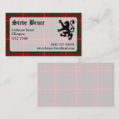 Bruce Tartan Carte de visite (Devant / Derrière)
