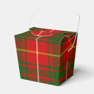 Bruce tartan red green plaid bedankdoosjes