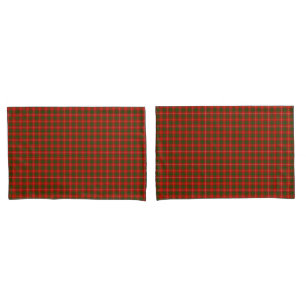 Bruce tartan red green plaid kussensloop