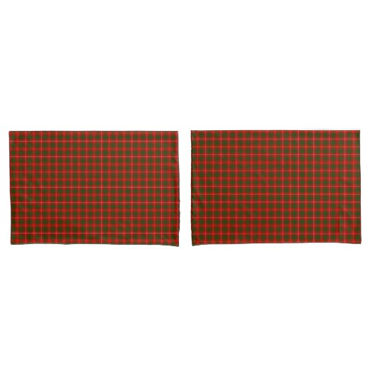 Bruce tartan red green plaid kussensloop (Voorkant-Set)