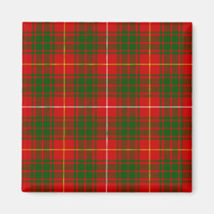 Bruce tartan red green plaid magneet