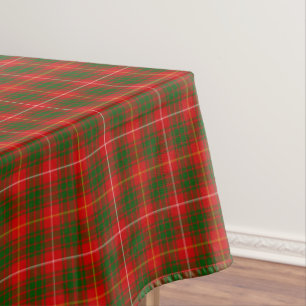 Bruce tartan red green plaid tafelkleed