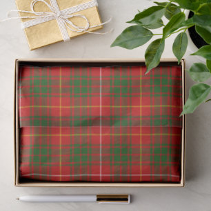 Bruce tartan red green plaid tissuepapier
