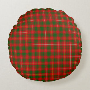 Bruce tartan rood groen geruit rond kussen