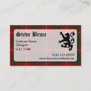 Bruce Tartan Visitekaartje