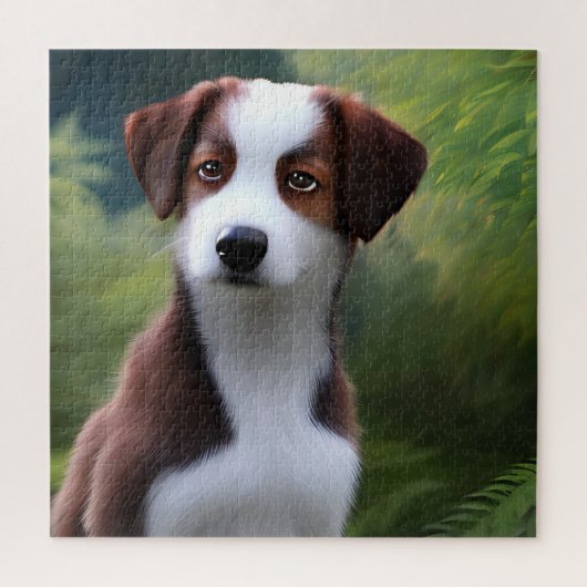 Bruce The Border Collie Puppy, Jigsaw Puzzle (Vertical)
