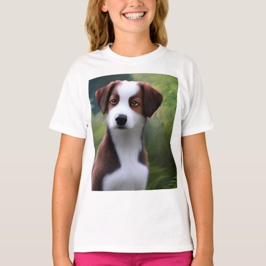 Bruce The Border Collie Puppy, T-shirt Enfants (Devant)