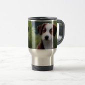 Bruce The Border Collie Puppy, Travel Mug (Devant droit)