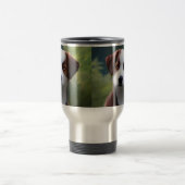 Bruce The Border Collie Puppy, Travel Mug (Centre)