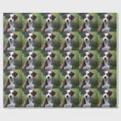 Bruce the Border Collie Puppy, Wrapping Paper Cadeaupapier (Vlak)