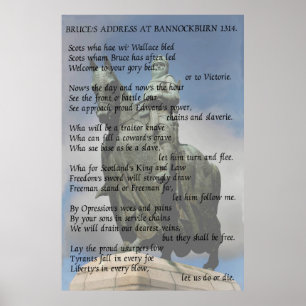 Bruce's adres in Bannockburn 1314 Poster