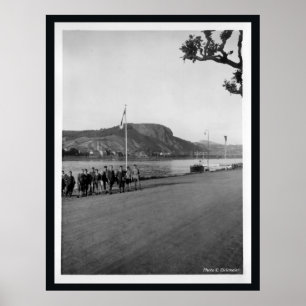 Brücke von Remagen bridge Erpel - vooroorlogs Duit Poster