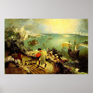 Bruegel's landschap met de Herfst van Icarus - 155 Poster