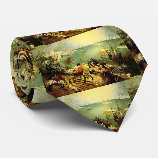 Bruegel's landschap met de Herfst van Icarus - 155 Stropdas (Opgerold)