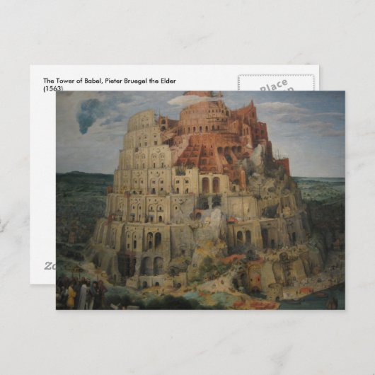Bruegel's toren van Babel Briefkaart (Voorkant / Achterkant)