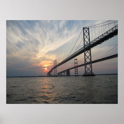 Brug afbeelding over de baai poster (Voorkant)
