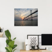 Brug afbeelding over de baai poster (Thuiskantoor)
