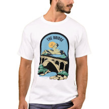 "Brug bij berg"-T-shirt voor natuurminnaars