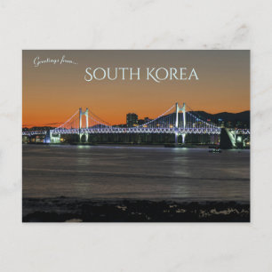 Brug bij Busan Zuid-Korea Briefkaart
