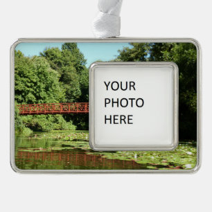 Brug bij Centennial Lake in Ellicott City Verzilverd Kader Ornament