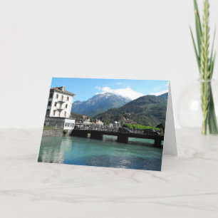 Brug bij Interlaken in Zwitserland Feestdagen Kaart