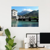 Brug bij Interlaken in Zwitserland Poster (Thuiskantoor)