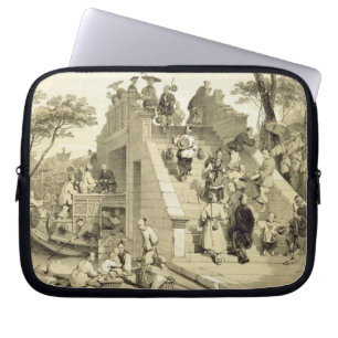Brug bij Kanton, bord 30 van 'Schetsen van Chi' Laptop Sleeve