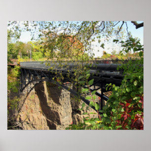Brug bij Mary Ellen Kramer Great Herfsten Park, NJ Poster