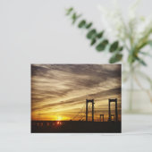 Brug bij Sunset Briefkaart (Staand voorkant)