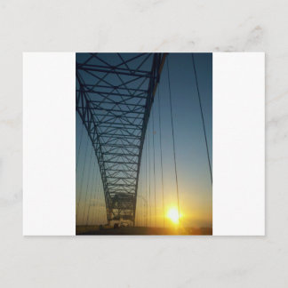 Brug bij Sunset Briefkaart