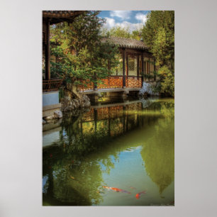 Brug - de Chinese tuin Poster