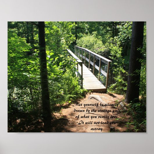 Brug door het Bos Inspirerend Poster (Voorkant)