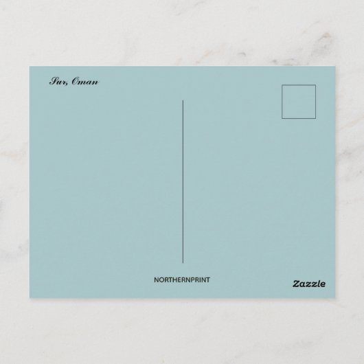 Brug en boten in Sur Oman Briefkaart (Achterkant)