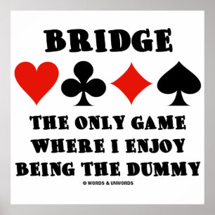 Brug het enige spel waar ik van hou om de dummy te poster