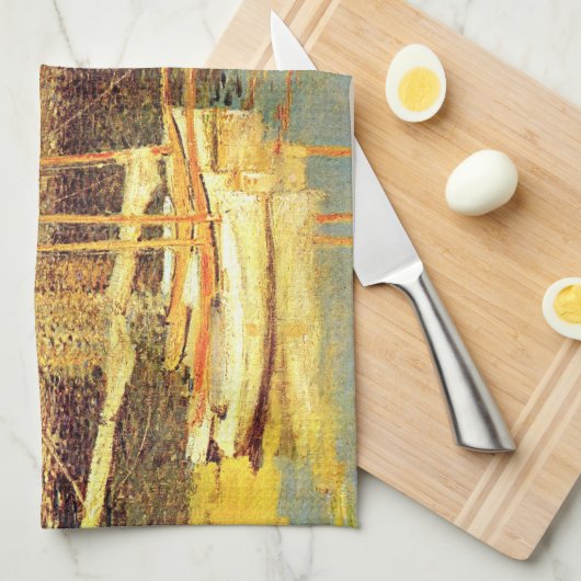 Brug in Argenteuil Claude Monet Theedoek (Quarter Fold)